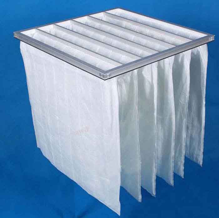 F9級(jí)袋式中效過濾器又稱為F9中效袋式過濾器和袋式過濾器，中效袋式空氣過濾器。